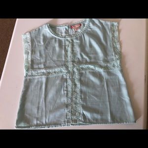 Ruby & Bloom Girls 10/12 light green short sleeve